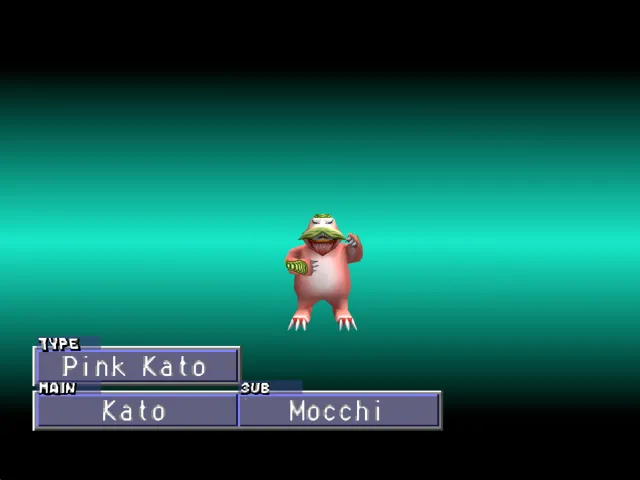 Kato/Mocchi (Pink Kato) Monster Rancher 2 Kato