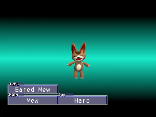 Mew/Hare (Eared Mew) Monster Rancher 2 Mew