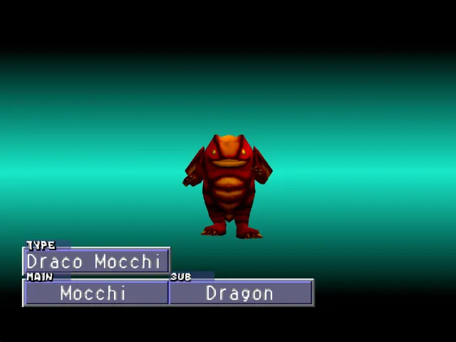 Mocchi/Dragon (Draco Mocchi) Monster Rancher 2 Mocchi