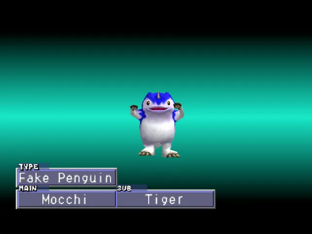Mocchi/Tiger (Fake Penguin) Monster Rancher 2 Mocchi