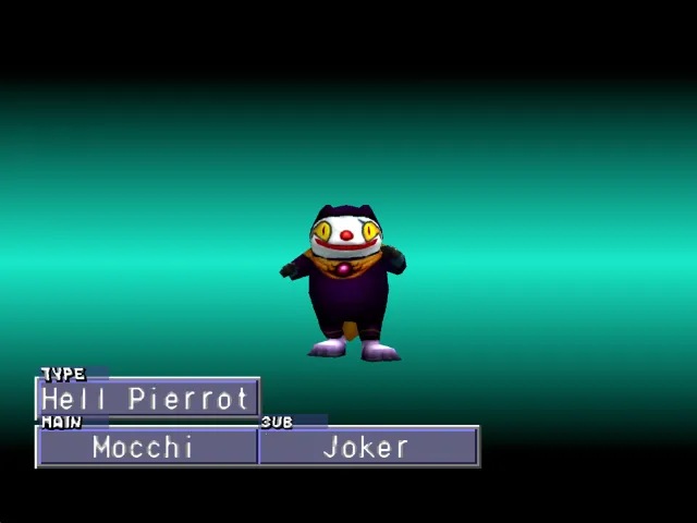 Mocchi/Joker (Hell Pierrot) Monster Rancher 2 Mocchi
