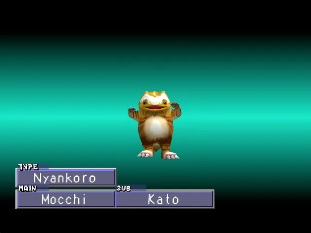 Mocchi/Kato (Nyankoro) Monster Rancher 2 Mocchi