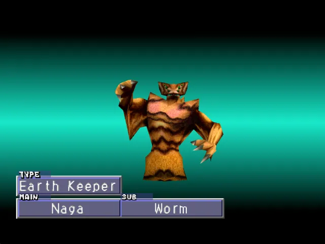 Naga/Worm (Earth Keeper) Monster Rancher 2 Naga