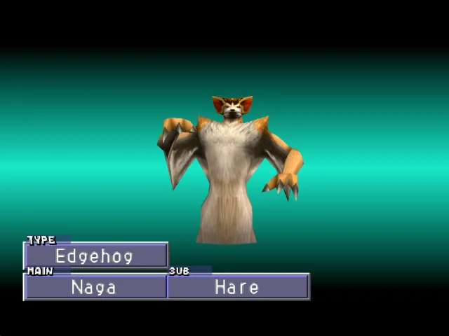 Naga/Hare (Edgehog) Monster Rancher 2 Naga