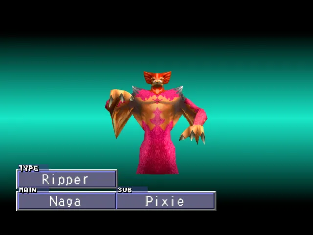 Naga/Pixie (Ripper) Monster Rancher 2 Naga