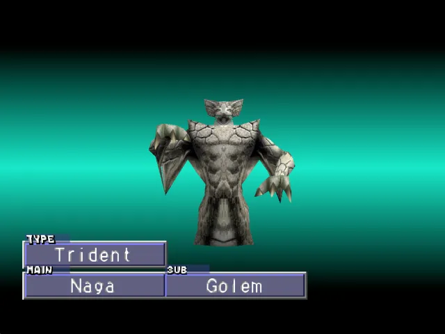 Naga/Golem (Trident) Monster Rancher 2 Naga