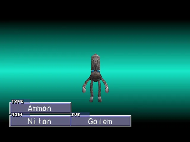 Niton/Golem (Ammon) Monster Rancher 2 Niton