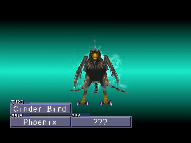 Cinder Bird Monster Rancher 2 Phoenix