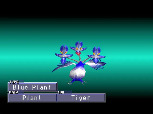 Plant/Tiger (Blue Plant) Monster Rancher 2 Plant