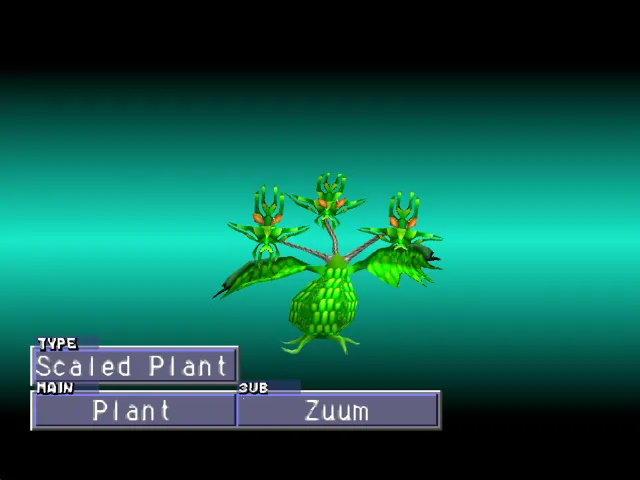 Plant/Zuum (Scaled Plant) Monster Rancher 2 Plant