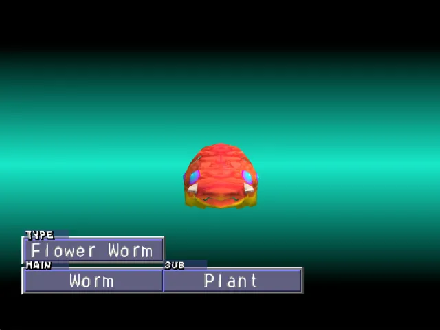 Worm/Plant (Flower Worm) Monster Rancher 2 Worm