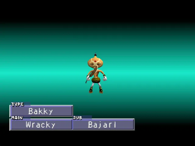 Wracky/Bajarl (Bakky) Monster Rancher 2 Wracky