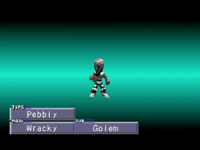 Wracky/Golem (Pebbly) Monster Rancher 2 Wracky