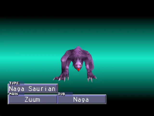 Zuum/Naga (Naga Saurian) Monster Rancher 2 Zuum