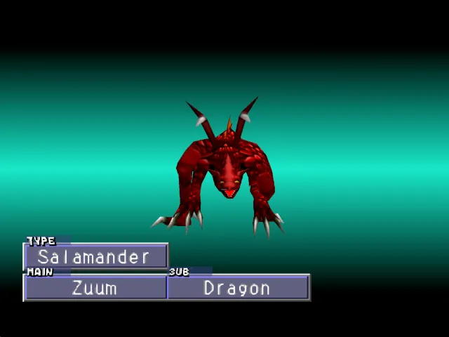 Zuum/Dragon (Salamander) Monster Rancher 2 Zuum